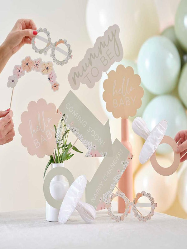New Floral Baby Shower Photo Booth Props