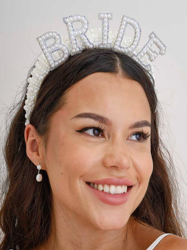 Pearl Embellished Bride Headband