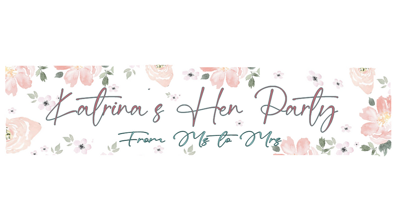 Classy Personalised Hen Party Banner