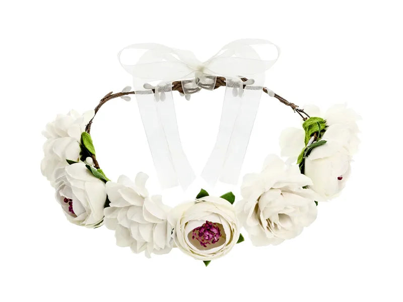 Flower crown, white and cream