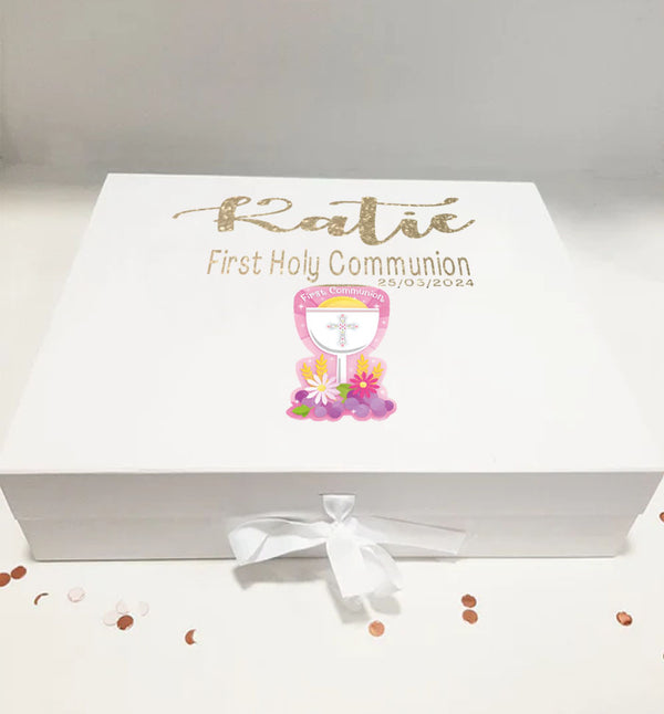 Luxury Personalised Girls First Holy communion Gift Box