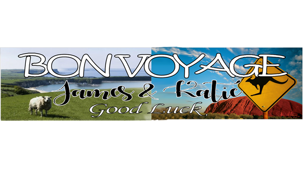 Personalised 'BON VOYAGE' Banner
