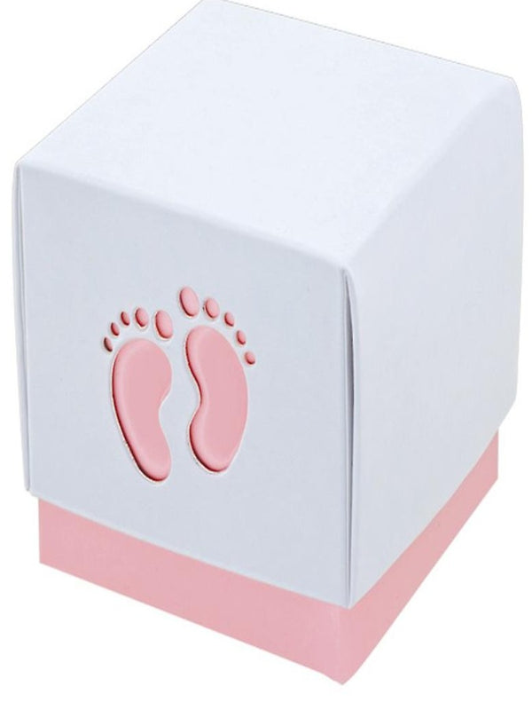 Baby Footprint Box Pink