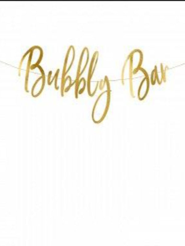 Banner Bubbly Bar, gold,
