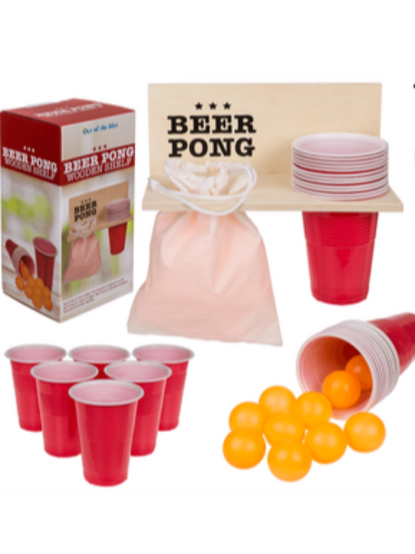 Beer Pong Shelf with 12 cups