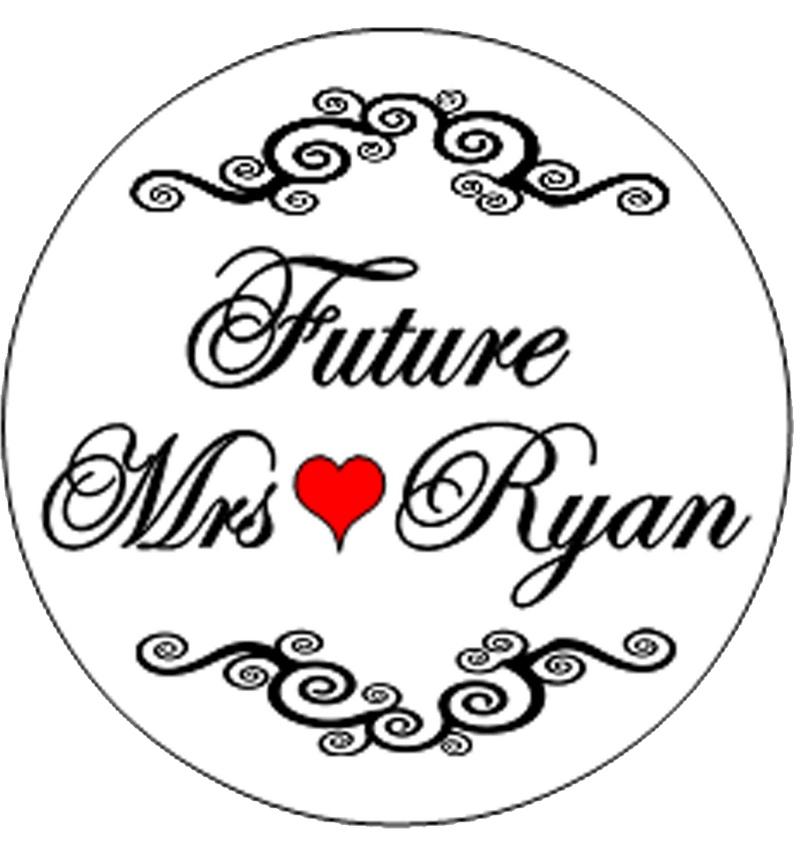 Future Mrs Hen Party Personalised Badge White