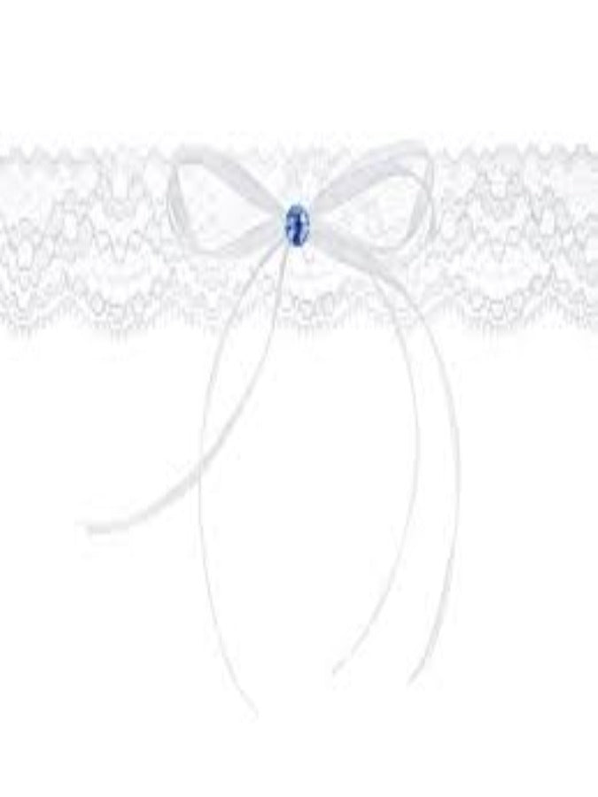 Lace garter with a ribbon