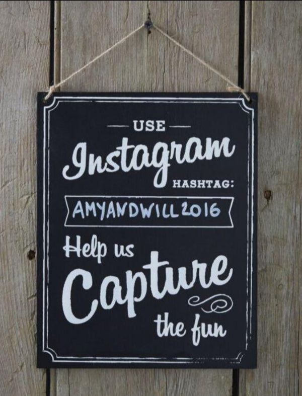 Large Wooden Instagram Sign