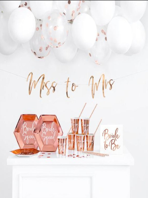 Party decorations set - Hen party, rose gold