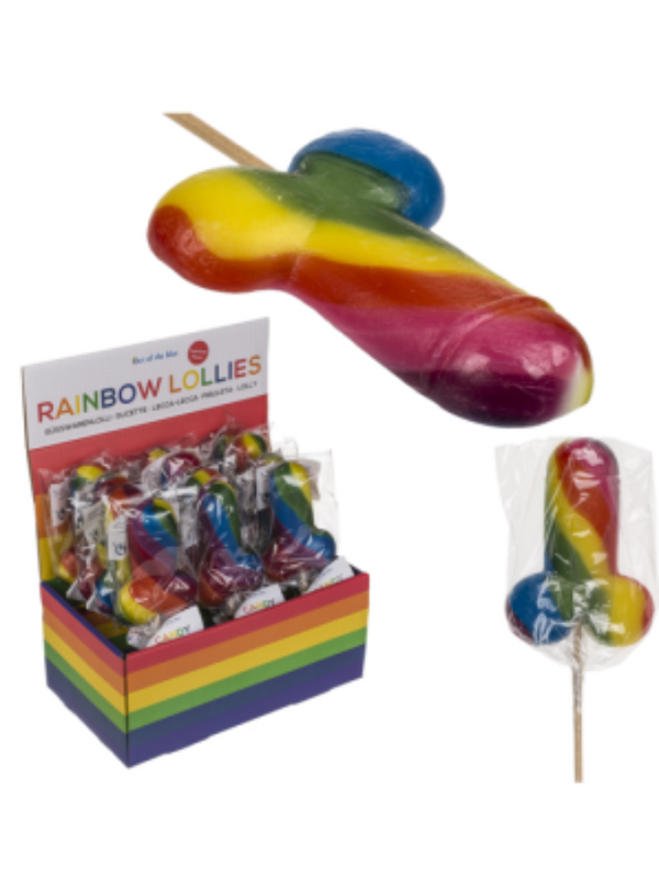 Large Rainbow willie Lollipop