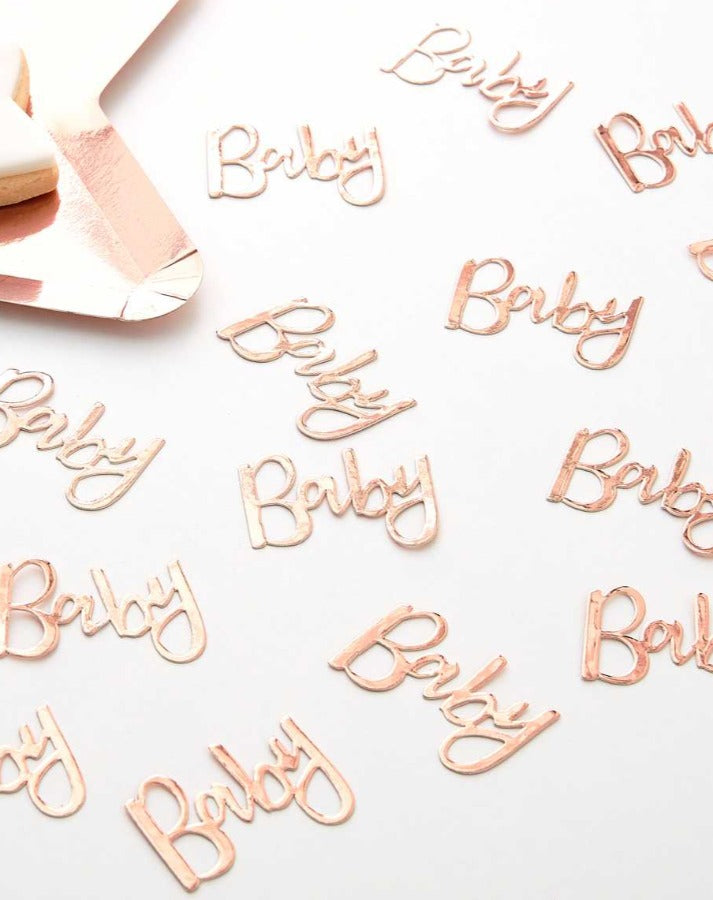 Rose Gold Baby Shower Confetti