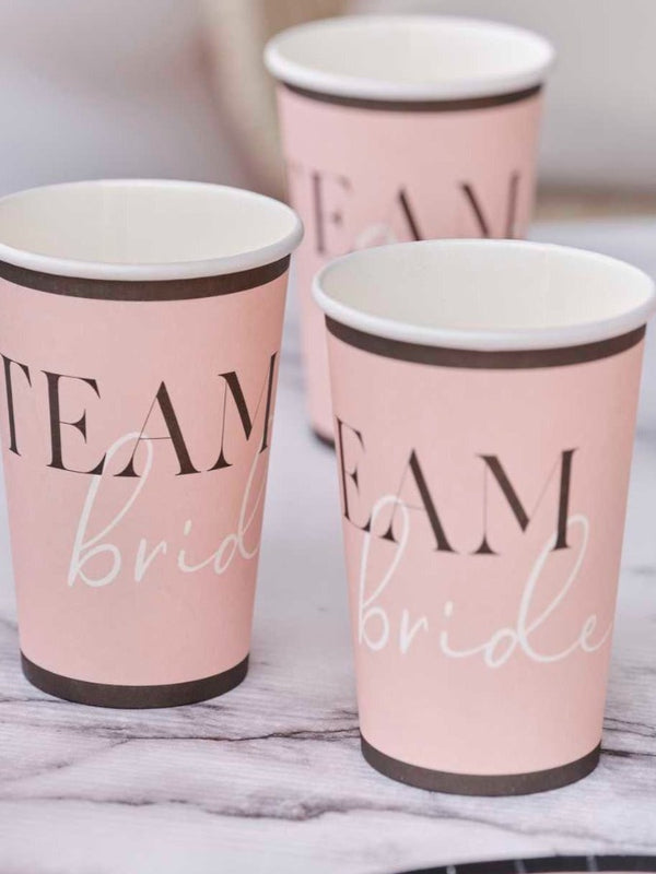 Team Bride Hen Party Paper Cups (8)