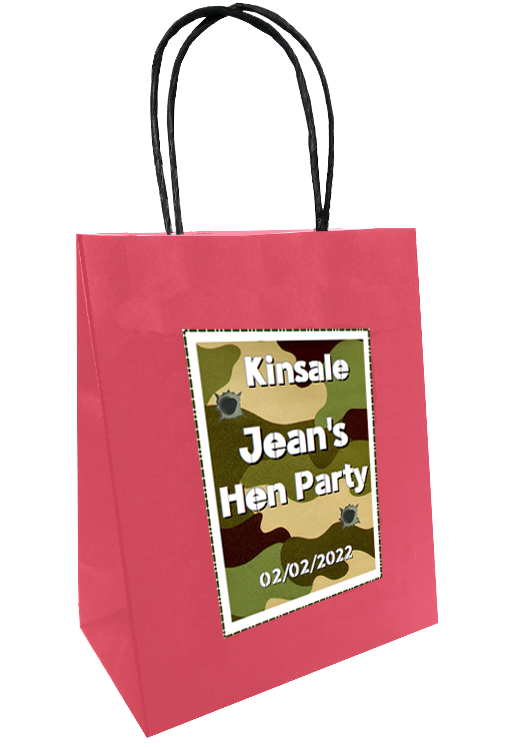 Hen Night Army Design Personalised Bag