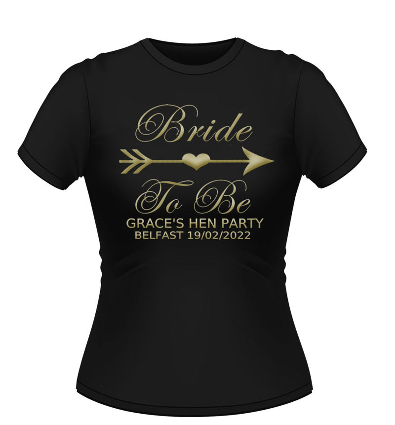 Bride to Be 'Bride Tribe' design Personalised Hen Party Tshirt