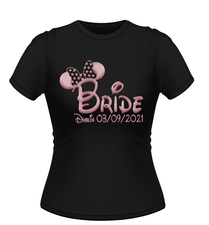 Disney Theme 'Bride' Personalised Tshirt