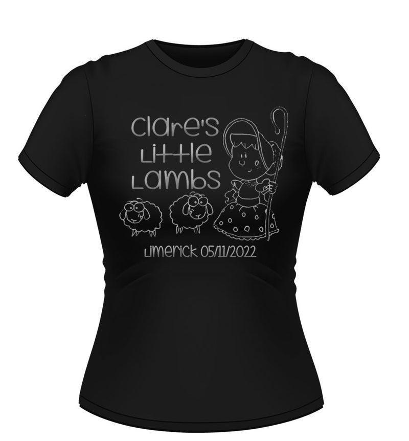 'little Lamb' Theme Personalised Hen Party Tshirt