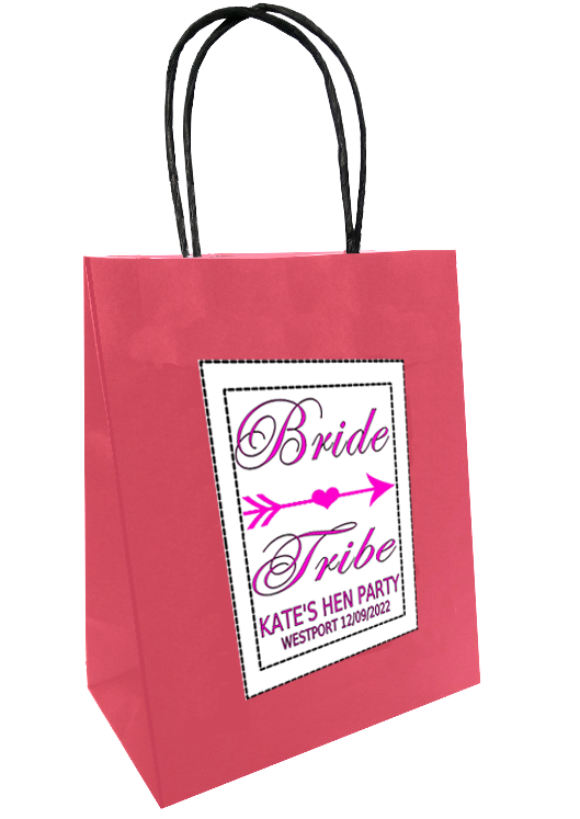 Party Bags Bride Tribe Bags Bride Tribe 'Pink Design' Personalised