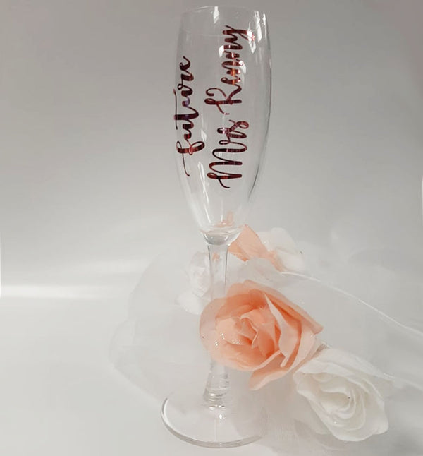 'Future Mrs' Personalised Champagne Glass