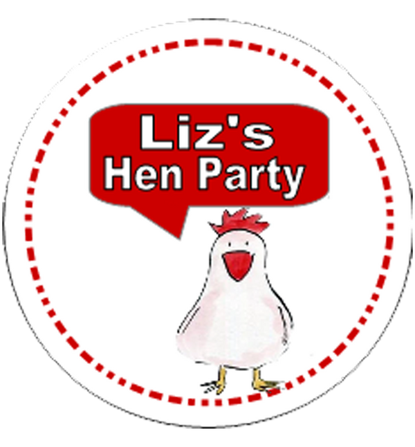 Personalised Cute Hen theme Party Badge