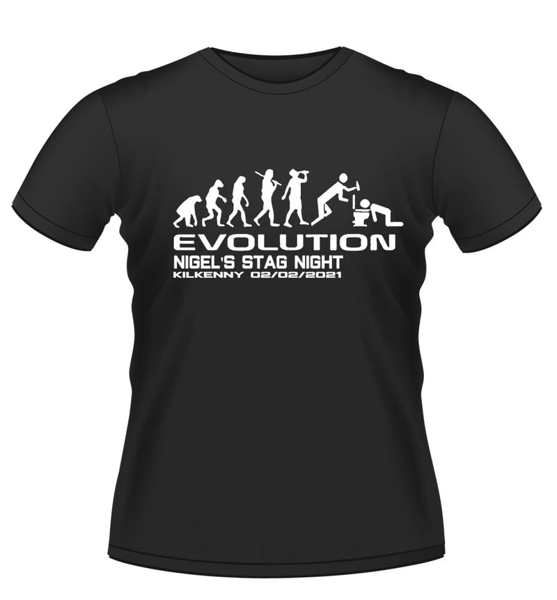 Personalised Evolution Stag Night T-shirt