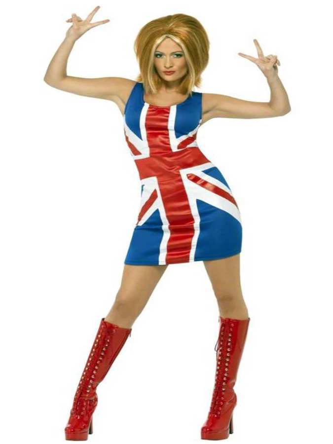 90s pop stars fancy dress Pink Female Pop Star Fancy Dress Navy Blue Dress For Baby Girl 90s Spice Girl Popstar