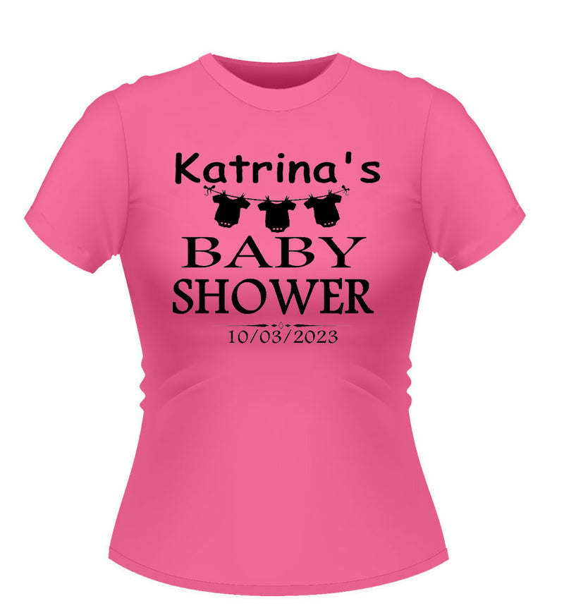 Cute Personalised Baby Shower Tshirt