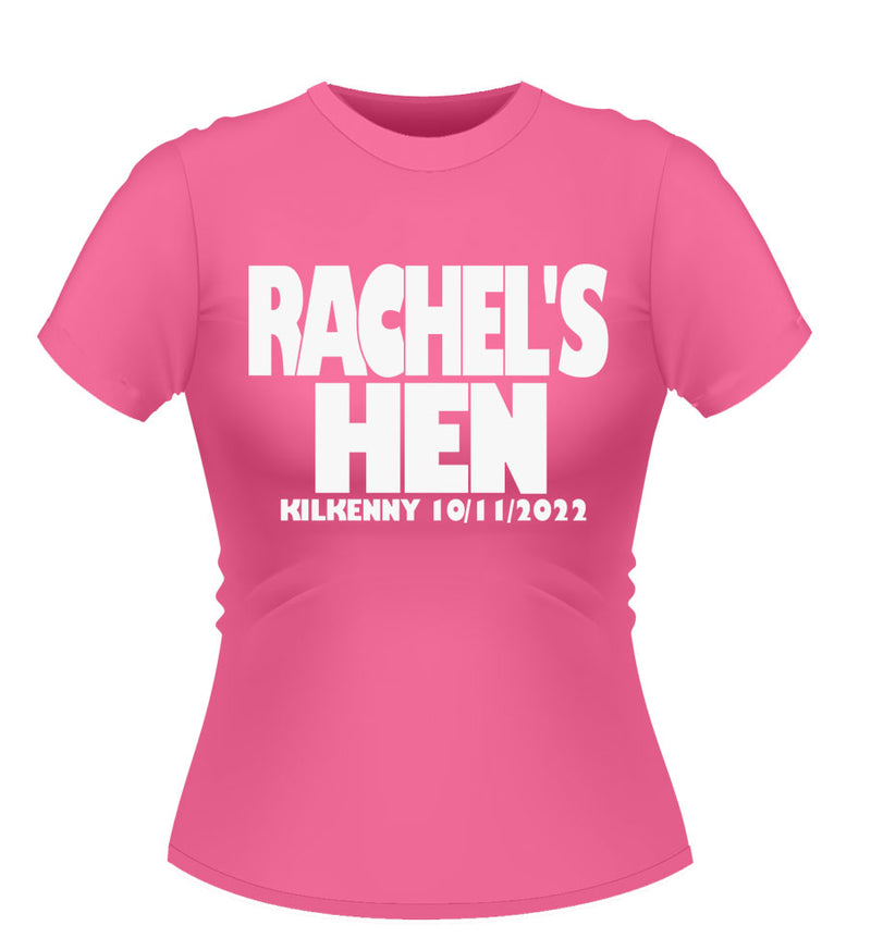 Bold Style Personalised Hen Party Tshirt