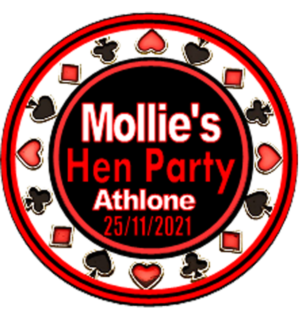 Poker Design Personalised Hen Party Badge