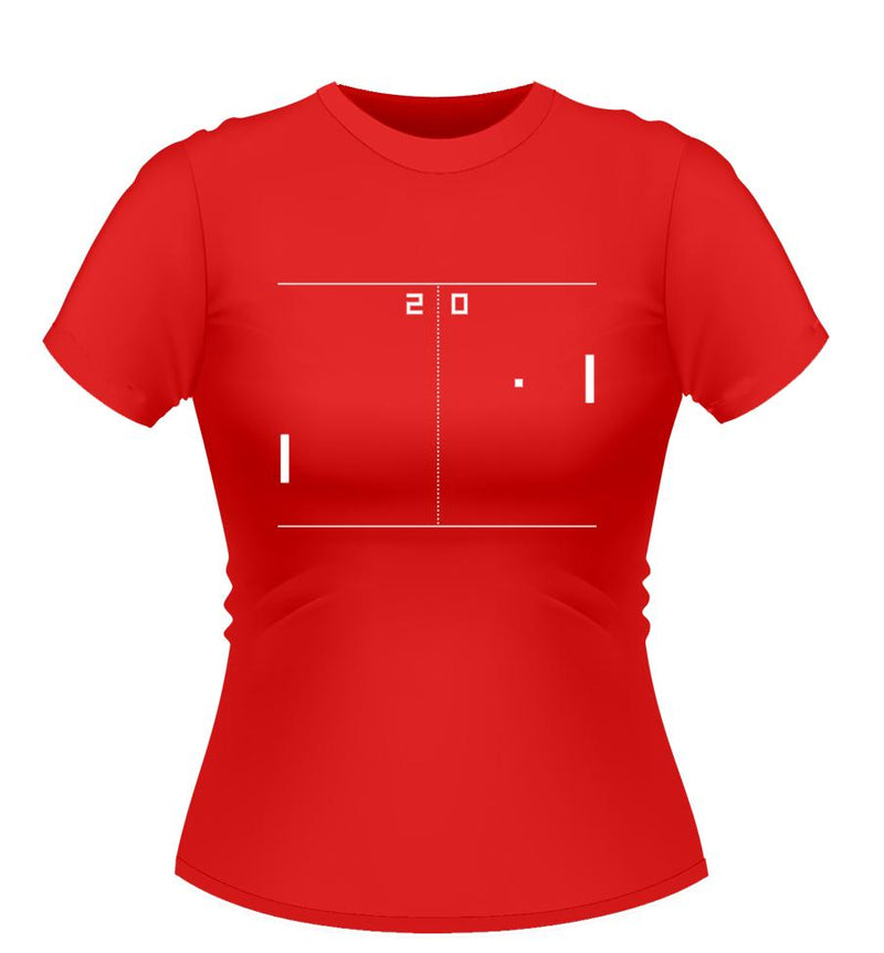 Pong 80's Theme Female Tshirt