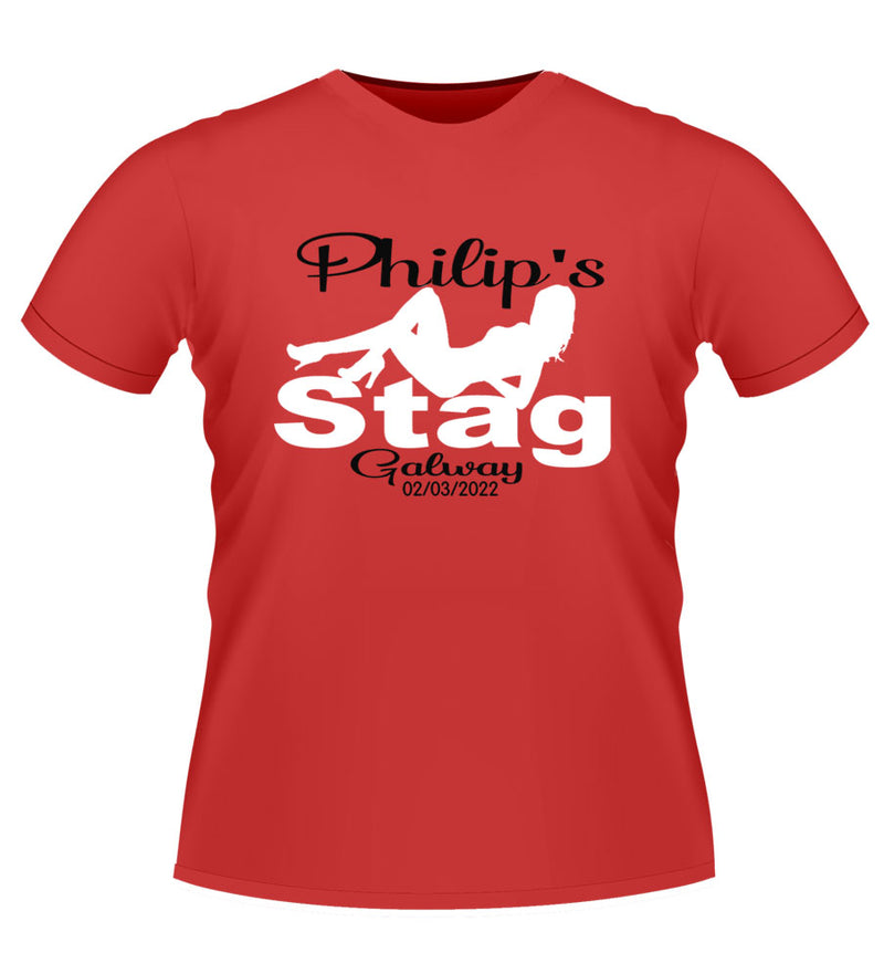 'Silhouette' Personalised Stag T-shirt