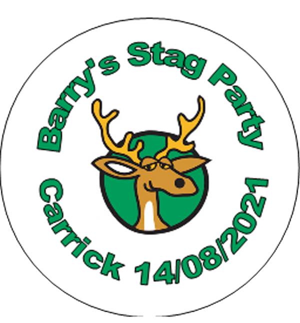 Personalised Fun Stag Party Badge