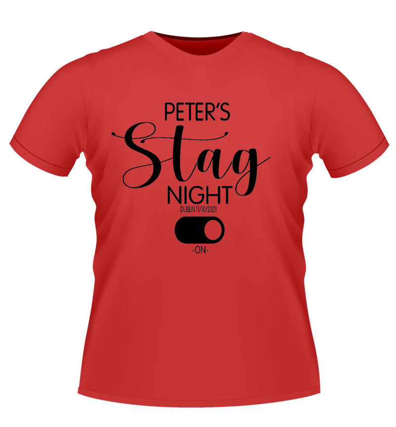 Stag Party -ON- Personalised T-shirt