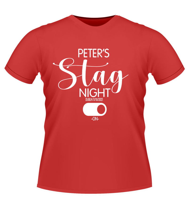 Stag Party -ON- Personalised T-shirt