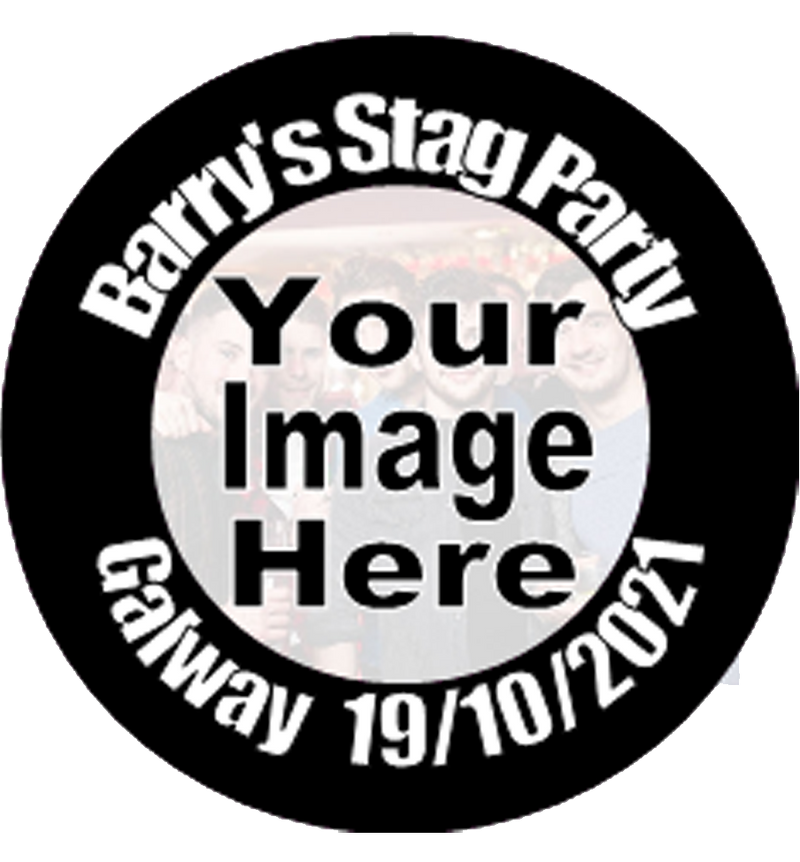 Personalised Stag Party Badge with Picture