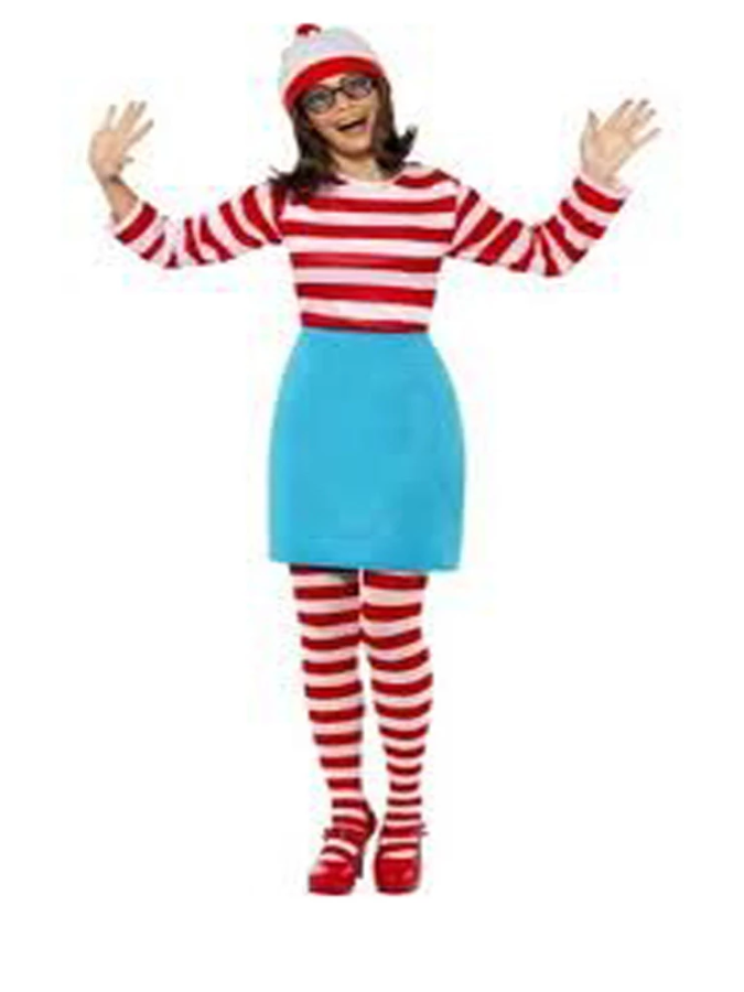 Wheres Wenda Cutie Costume Red and White Adult