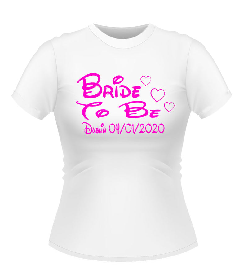 'Disney' Theme Bride to Be Personalised Hen Party T-Shirt