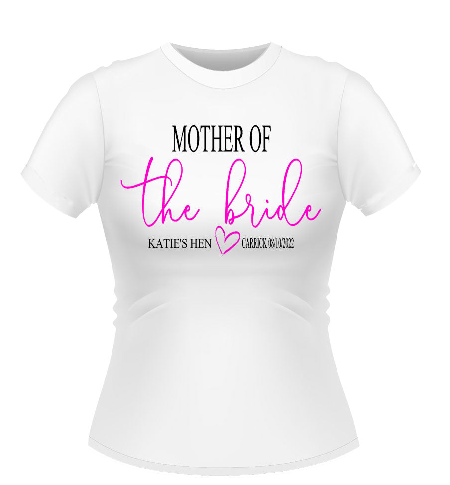 Mother of bride best sale shirt
