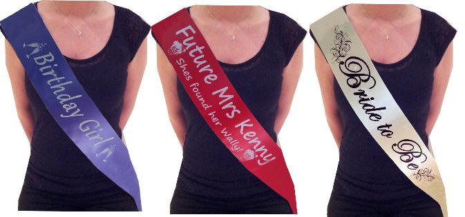 Personalised Sashes for All Occasions