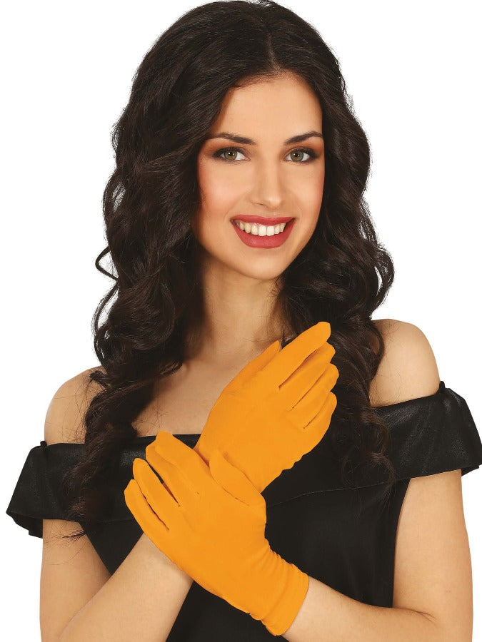 ORANGE GLOVES 20 CMS