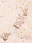 18th Birthday Rose Gold Script Bunting