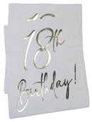 18th Gold & White Napkins