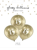 18th birthday gold Balloons