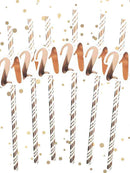 21st Birthday Rose Gold Straws