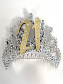 21st Champagne Gold Boxed Birthday Tiara
