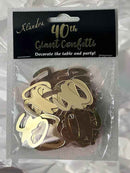 40th Birthday Gold Confetti