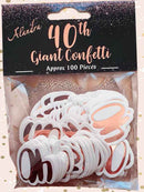 40th Birthday Rose Gold Confetti