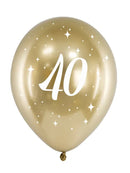 40th Birthday Gold glossy balloons