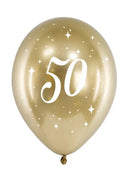 50th Gold Glossy Balloons
