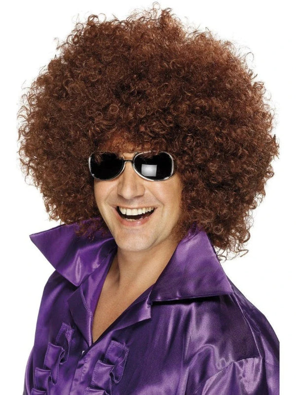AFRO WIG, MEGA-HUGE, BROWN