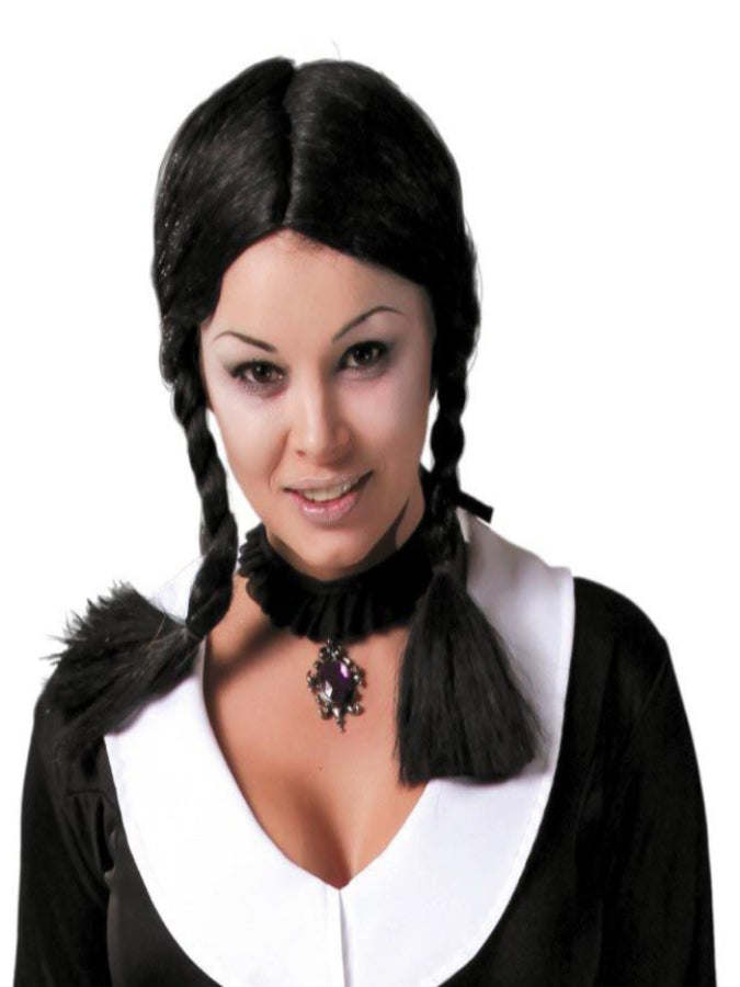 BLACK PLAITED WIG